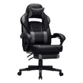 Chaise de bureau ergonomique en cuir avec support lombaire et accoudoirs réglables